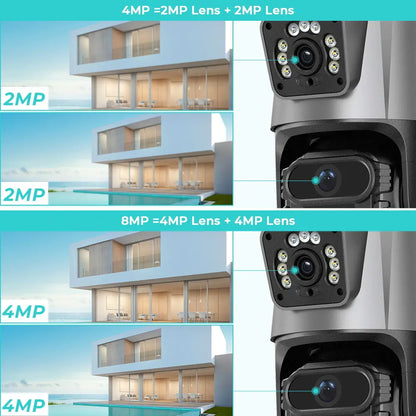 4k Resolution Camera Dual Lens and Screen