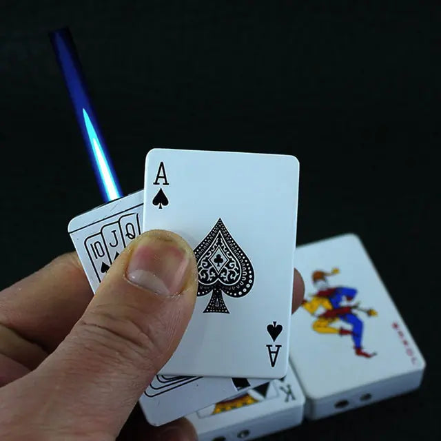 Metal Jet Playing Cards Torch Lighter