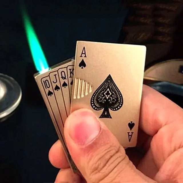 Metal Jet Playing Cards Torch Lighter