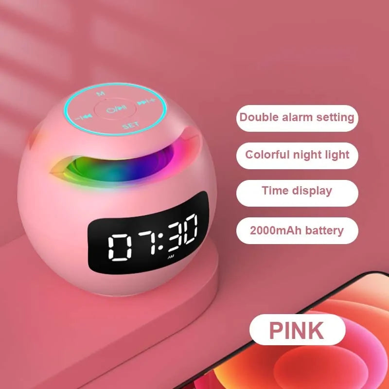 Mini LED Display Alarm Clock Bluetooth Speaker