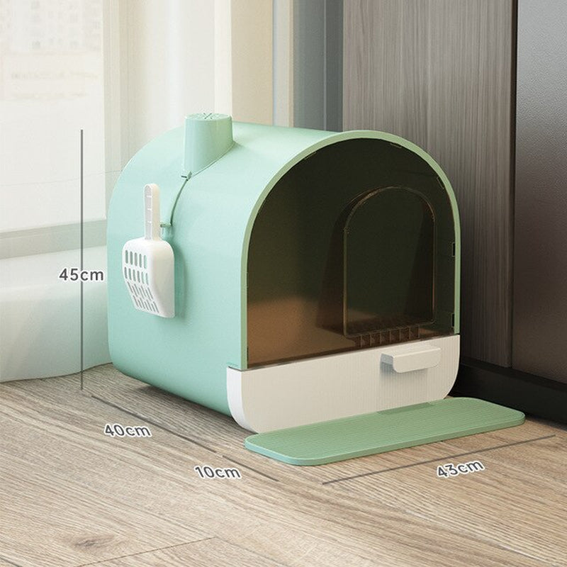 Fully Enclosed Cat Litter Box Oversized Deodorant Cat Toilet Internet Celebrity Drawer Cat Poop Basin Anti-Sand Anti-Splash