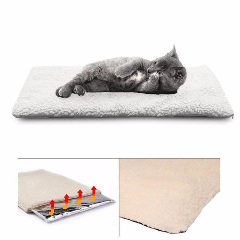 Soft Fleece Self Heating Pet Warmer Bed