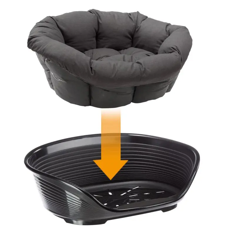 Ferplast Siesta Deluxe Dog Basket - Black - Image 11