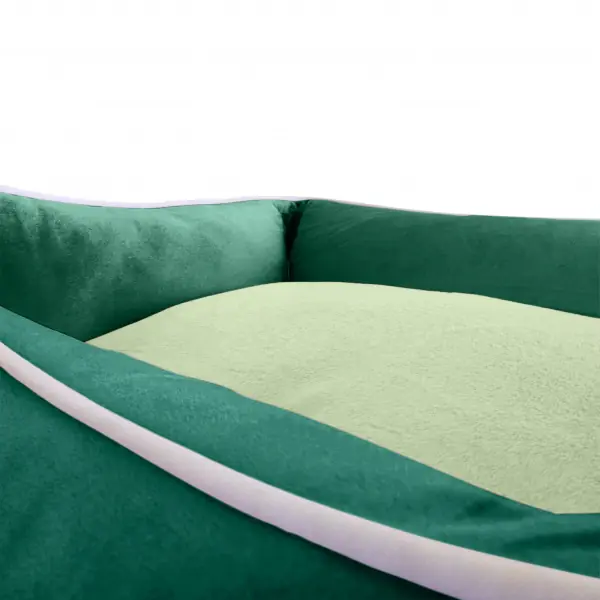 Luxe Emerald Green Velvet Dog Bed